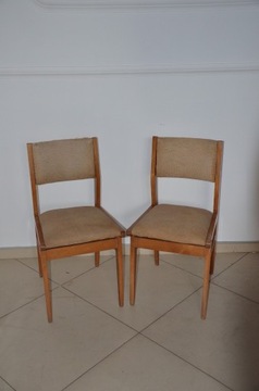 2 Krzesła, krzesło  Tapicerowane, Krzesło PRL