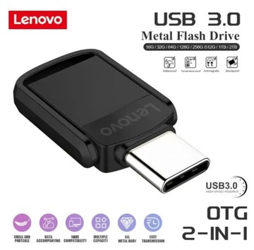 Pendrive LENOVO 2TB typu C i USB 3.0 + GRATIS