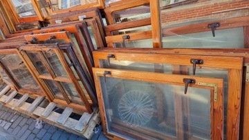 Okna drewniane z demontażu
