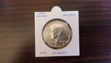 USA, Kennedy, Half Dollar Srebro* 1967Stan