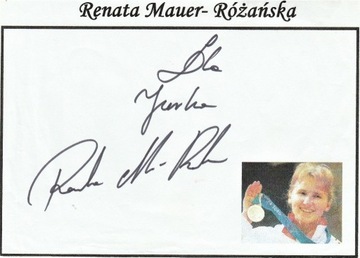 RENATA MAUER RÓŻAŃSKA - oryginalny autograf