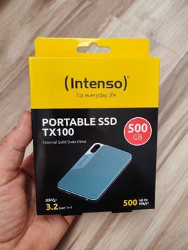 Dysk SSD Intenso TX100 500GB, USB 3.2 gen. 1. Nowy