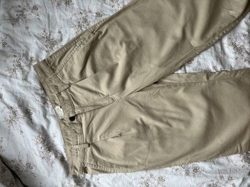 Szerokie beżowe spodnie vintage streetwear