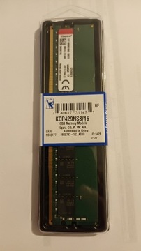 Pamięć Kingston 16GB DDR4 2933Mhz KCP429NS8/16