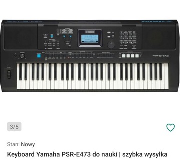 Keyboard Yamaha PSR E-473 Nowa 