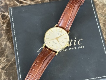 Atlantic seacrest złoty zegarek męski elegancki