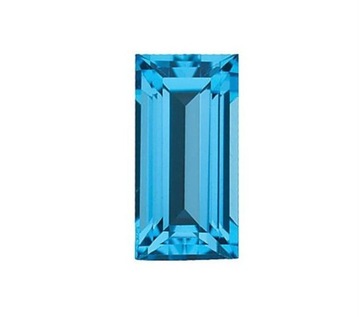 Naturalny Topaz Bagieta Swiss Blue 8 x 4 mm