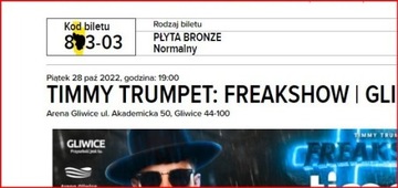 2 Bilety. Timmy TRUMPET: FREAKSHOW | Gliwice