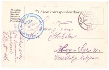 Feldpost-1916 Nowy Sącz- Józek do Janka