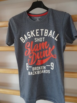 T-shirt RESERVED niebieski basketball r. 146/152