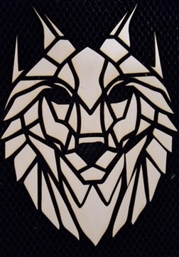 Dekor geometryczny wilk drewniane płytki