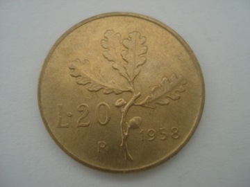 Włochy 20 lirów 1958