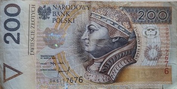 Banknot 200 zł 1994. Seria DK nr. 51117676 