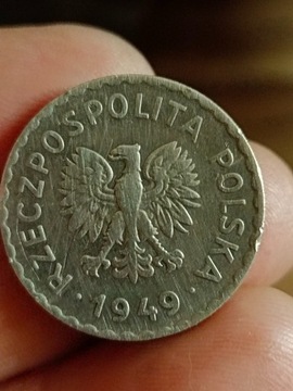 Sprzedam monete 1 zl 1949 r miedzionikiel bzm
