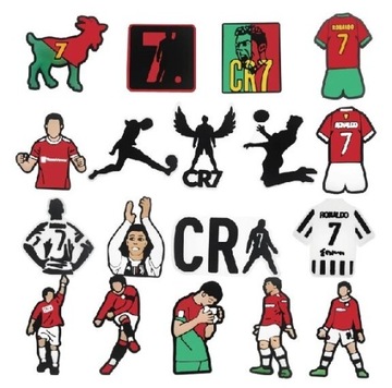 Przypinka pin do butów crocs Ronaldo CR7 18 sztuk