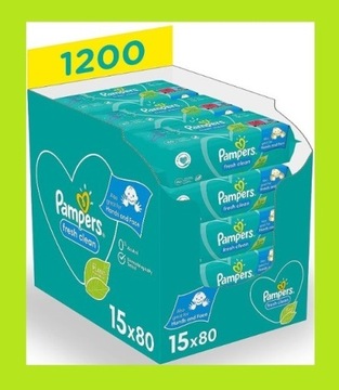 Pampers Fresh Clean Chusteczki Dla Niemowląt 1200 