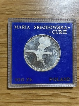 100 złotych - Maria Skłodowska-Curie - 1974 rok 