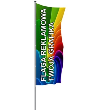 Flaga Reklamowa 80x300 cm MASZT 