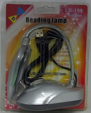 Lampka LED do czytania na USB lub baterie