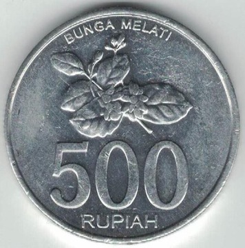 Indonezja 500 rupii 2003 27,2 mm nr 1