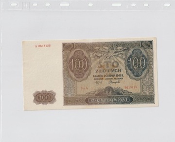 100 Złotych - 1941  - Seria A