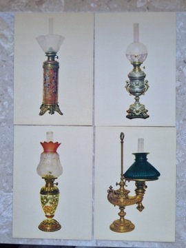 LAMPY NAFTOWE - 9 pocztówek z 1971 w obwolucie