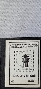 ROCZNICA POROZUMIEŃ GDAŃSKICH- KRAKÓW 1985 ROK