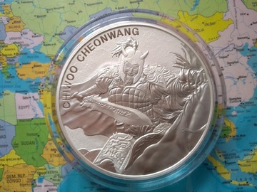 10 oz silver Korea 2018 CHIWOO CHEONWANG, Komsco 