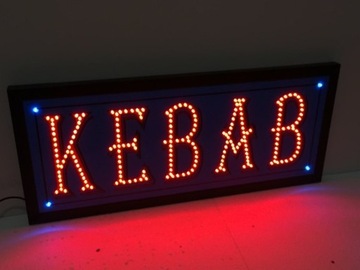 Tablica reklamowa LED KEBAB 71x31 cm zewnętrzna