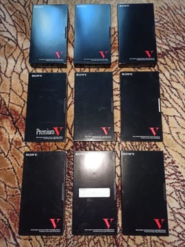 9 kaset VHS  Sony V,  8 x E-240 i 1 x E-180