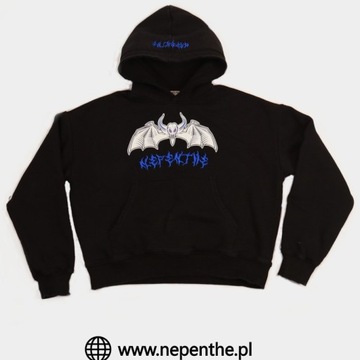 Nepenthe - bluza czarna z kapturem streetwear