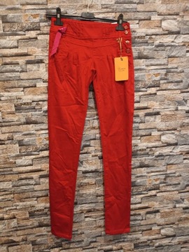 czerwone spodnie roz 38 NOWE 
