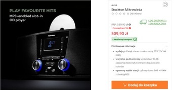 Świetna  więża Stockton Auna Cd Dab bluetooth (4F)