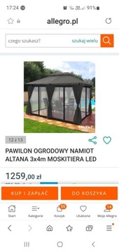 Zasłony i moskitiery do namiotu ogrodowego 4mx3m