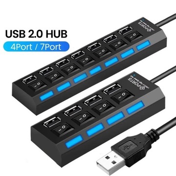 HUB USB 2.0 7 portów