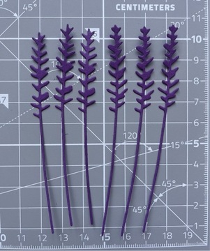 Scrapki Gałązki lawendy fioletowe 6szt.