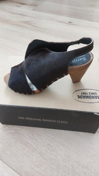 Sandały damskie botki 38 Ręcznie robione skóra drewno premium 