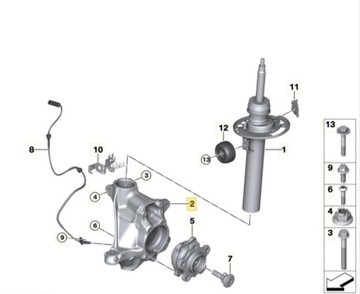 Zwrotnica BMW X3 X4 G01 G02 prawa 31216882598