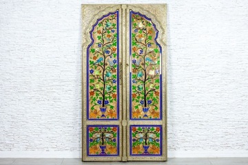 Bajeczne perskie drzwi z papugami