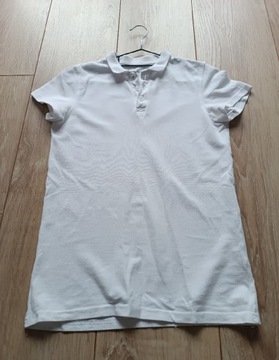 Koszula biała polo 12 lat 143-155 cm