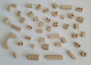 Klocki Lego brick różne beżowe piaskowe