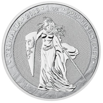 Srebrna Moneta 2019 GERMANIA 1 OZ SILVER BU