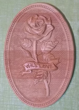 Obraz płaskorzeźba Róża w drewnie (Relief)
