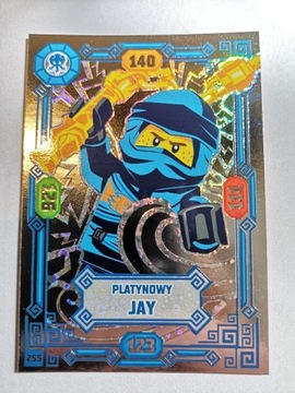 Lego Ninjago karta 255 Platynowy Jay Nowa