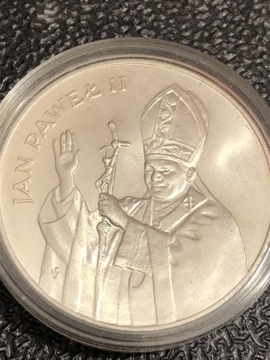 Srebrna moneta 10000 Jan Paweł II stan menniczy