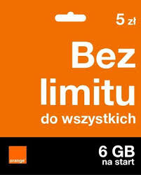 ŁÓDŹ - Orange 50gb na 52 dni faktura vat 23%