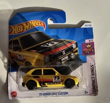 Hot Wheels 73 honda  civic custon yellow