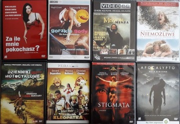 Filmy zagraniczne DVD - pakiet 8 sztuk 