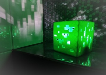 Oryginalna Lampka Minecraft zielona 3xLED bialy