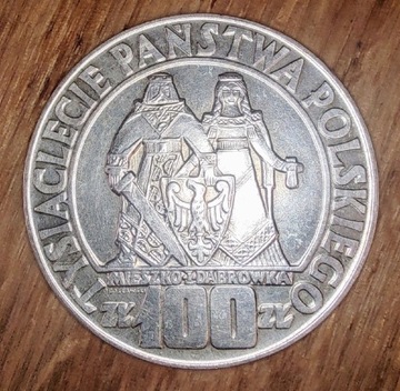 Mennicze 100 złotych 1966 r, Mieszko i Dąbrówka